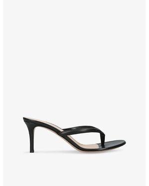 Gianvito Rossi Calypso Leather Heeled Sandals - Black