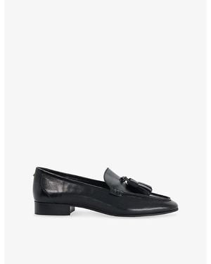 Dune Gateway Tassel Leather Loafers - Black