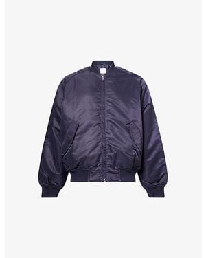 Percival Relaxed-Fit Crewneck Shell Jacket - Blue