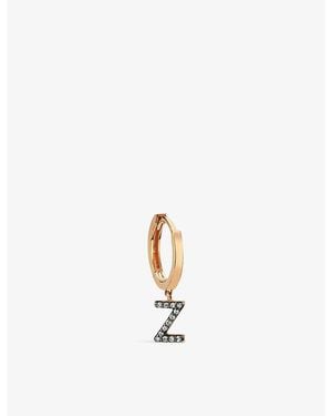 La Maison Du Couturier Selda Initial Z 14Ct Rose- And Diamond Single Earring - White