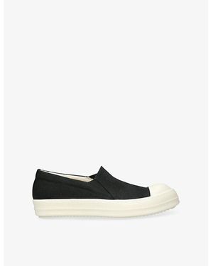 Rick Owens Hollywood Canvas Low-Top Trainers - Black