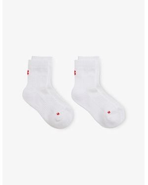 Sweaty Betty Crew Stretch-Woven Running Socks Pack Of Two - White