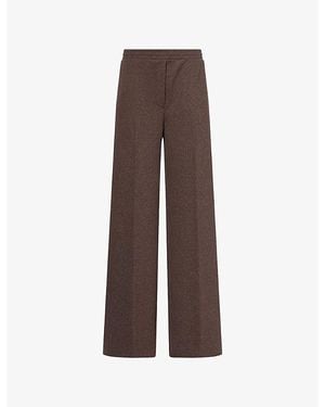 Weekend by Maxmara Drawstring Wide-Leg Woven Trousers - Brown