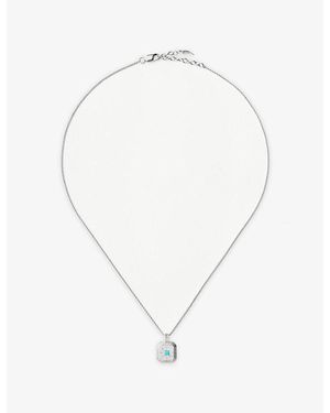 Missoma December Birthstone Sterling- And Crystal Pendant Necklace - Metallic