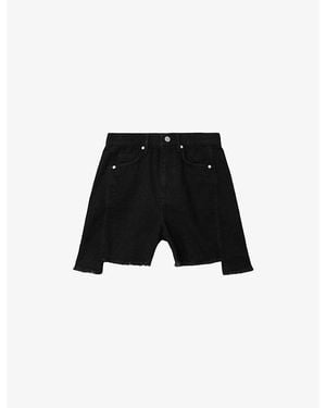 AllSaints Frankie High-Rise Denim Shorts - Black