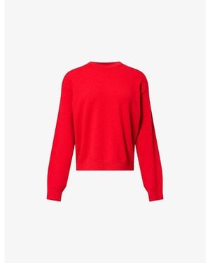 RÓHE Frames Round-Neck Oversized Wool-Blend Jumper - Red