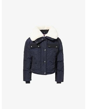 Fusalp Lakki Faux-Fur-Collar Shell Jacket - Blue