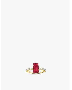 Thomas Sabo X Haribo 18Ct-Plated Sterling And Zirconia Ring - Red
