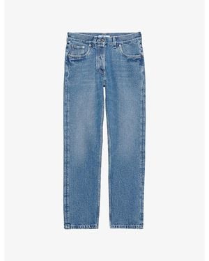 Prada Low-Rise Straight-Leg Denim Jeans - Blue