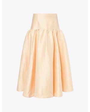 Sister Jane Alma Gathered Satin Maxi Skirt - Multicolor