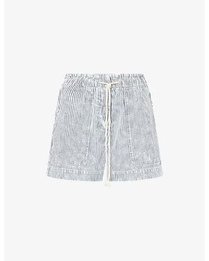 Rails Foster Stripe Cotton-Blend Shorts - White