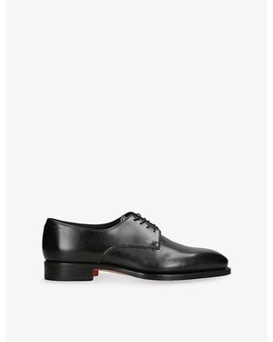 Santoni Adrian Leather Derby Shoes - Black