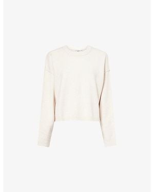 GOOD AMERICAN Cosy Crew Neck Knit Jumper - White