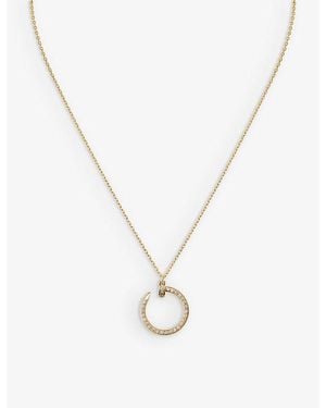 Cartier Juste Un Clou 18Ct- And 0.38Ct Diamond Pendant Necklace - White