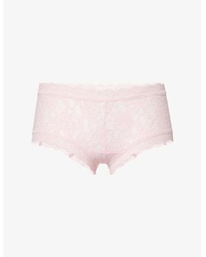 Hanky Panky Boyshort Signature Lace Briefs - Pink