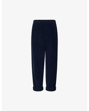 American Vintage Padow Corduroy Cotton Trousers - Blue