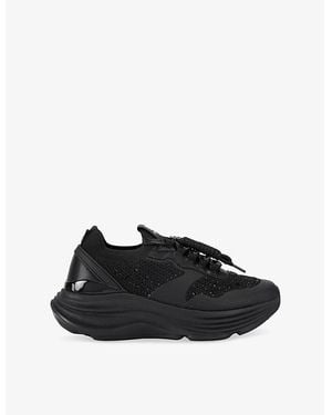 KG by Kurt Geiger Lotta Gem Woven Sneakers - Black