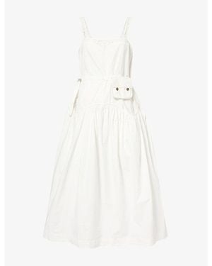 Damson Madder Raphi Lace Midi Dress in Brown | Lyst Damson Madder Raphi Lace Midi Dress in Brown | Lyst