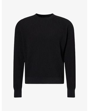 Studio Nicholson Crew-Neck Rib-Knit Cotton Jumpers - Black