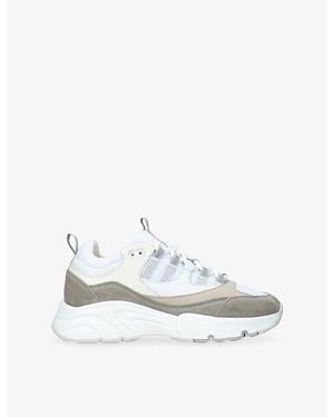 Cleens Aero Runner Leather, Suede And Mesh Sneakers - White