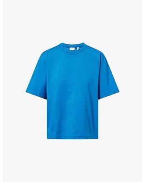 Skall Studio Boyfriend Oversized Cotton T-Shirt - Blue