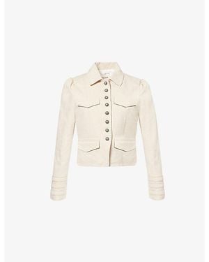 ME+EM Short Military Cotton Jacket - White