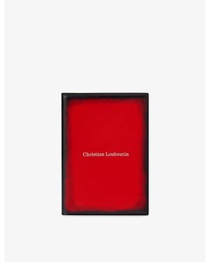 Christian Louboutin Canopy Leather Passport Holder - Red