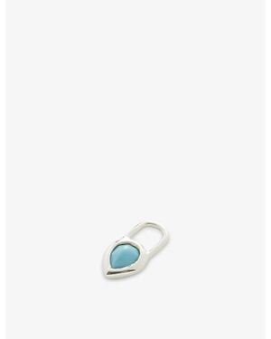Monica Vinader Teardrop Recycled Sterling Vermeil Ear Charm - White