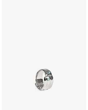 Monica Vinader Amaia Bold Sterling- And Amazonite Ring - White