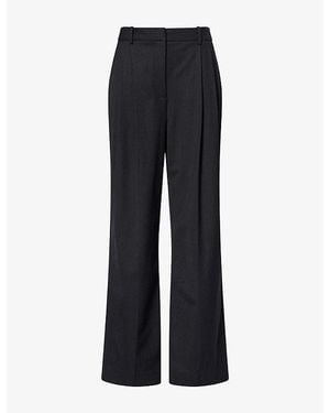 Twp Ivy Pleated Wool Twill Pants - Blue