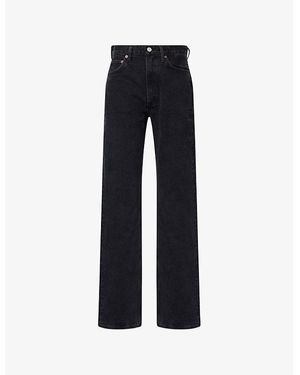 Agolde Leena Flared-Leg Cotton-Blend Jeans - Blue