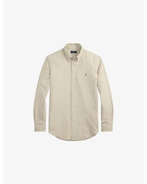 Polo Ralph Lauren Gingham Logo-Embroidered Cotton Shirt - Natural
