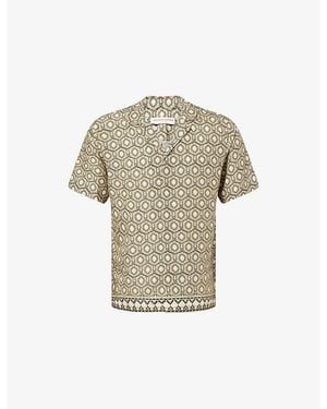 Orlebar Brown Maitan Passetto Printed Woven Shirt - Natural