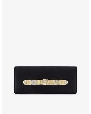 BVLGARI Tubogas Satin Evening Clutch - Black