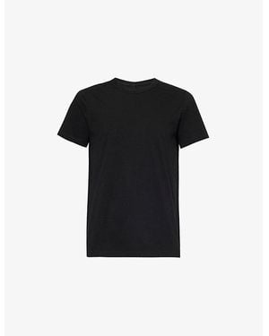 Rick Owens Short Level Crew-Neck Relaxed-Fit Cotton-Jersey T-Shirt - Black