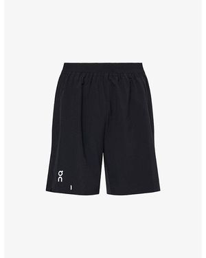 On Shoes Train Brand-Print Stretch-Woven Shorts - Blue