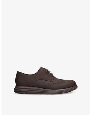 Cole Haan Øriginalgrand Wingtip Leather Oxford Shoes - Brown
