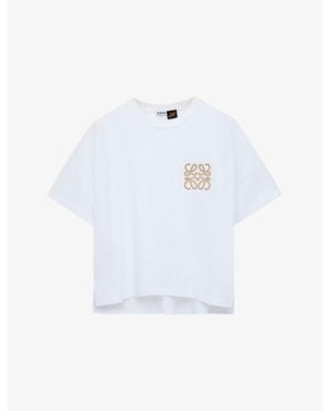 Loewe X Paula's Ibiza Anagram-Appliqué Boxy-Fit Cotton-Jersey T-Shirt - White