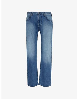 Emporio Armani Regular-Fit Straight-Leg Denim Jeans - Blue