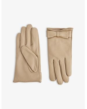 Dents Laurie Touchscreen Leather Gloves - Natural