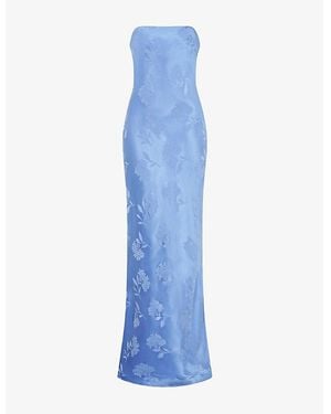 OMNES Amdra Strapless Woven Maxi Dress - Blue