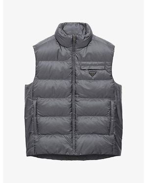 Prada Re-Nylon Quilted Woven Gilet - Grey