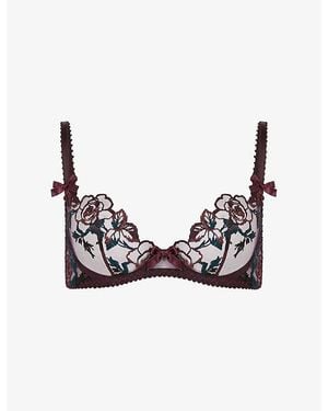 Agent Provocateur Callypso Plunge Underwired Mesh Bra - Black