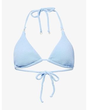 Seafolly Sea Dive Triangle Bikini Top - Blue