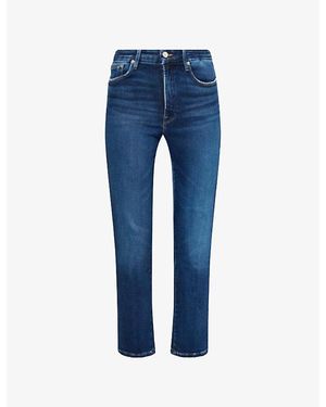 GOOD AMERICAN Good Legs Straight-Leg Stretch-Denim Jeans - Blue