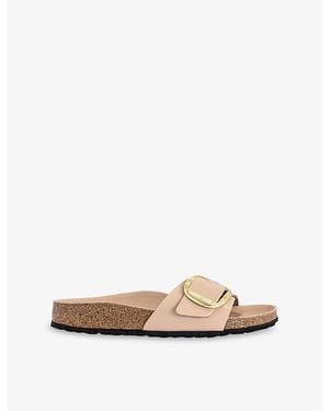 Birkenstock Madrid Big Buckle Leather Sandals - Natural