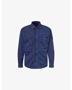 Stone Island Regular-Fit Long-Sleeves Woven Shirt - Blue