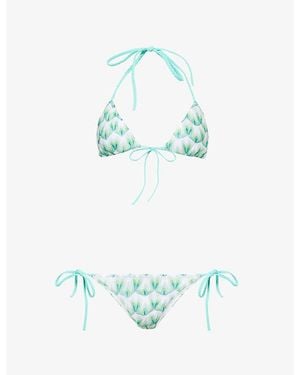 Missoni Chevron-Print Raschel Knit Bikini Set - Green