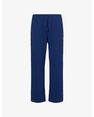 FIFA 1904 Luca Brand-Badge Cotton Jogging Bottoms - Blue