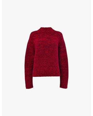 Whistles Chunky Wool Fleck Knitted Jumper - Red